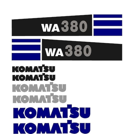 Aftermarket Decal Set For Komatsu Wheel Loader Wa380 KOMWA380-5DECALSET
